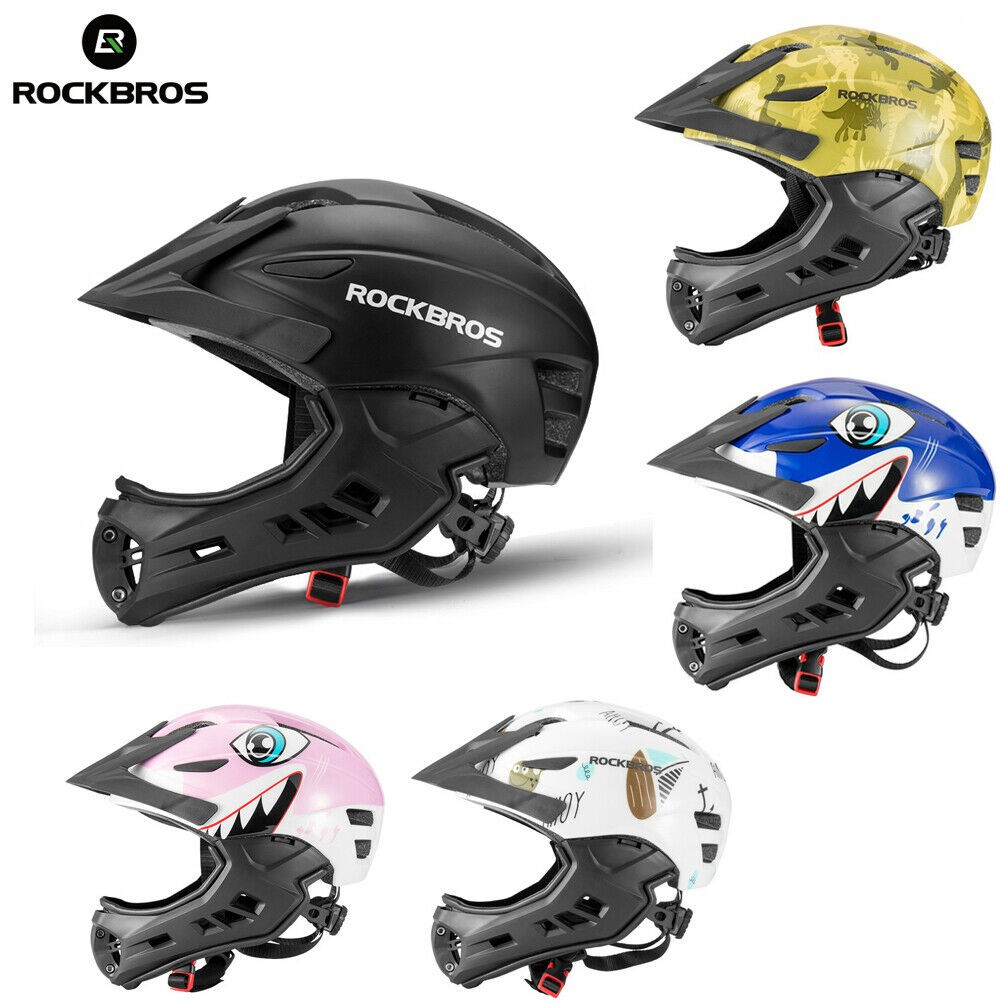 ROCKBROS Bicycle Safety Children FullFace Helmet Detachable Breathable 4558CM Shopee Singapore