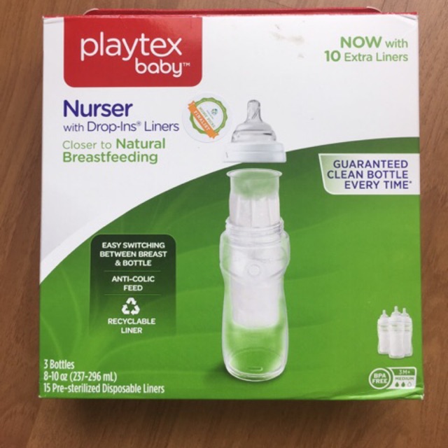 Portable playtex milk bottle & 100 playtex milk bags Shopee Singapore