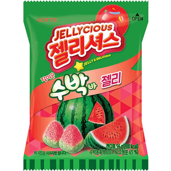 LOTTE Jellycious Watermelon Bar Jelly 56g [Korea] Shopee Singapore
