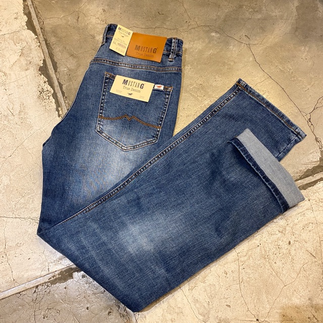 Original Mustang True Denim Men's Jeans M201-31728 Trim Fit Raya New Design | Shopee Singapore