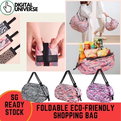 [SG Ready Stock] Waterproof Foldable Shopping Bag /Travel Grocery Tote