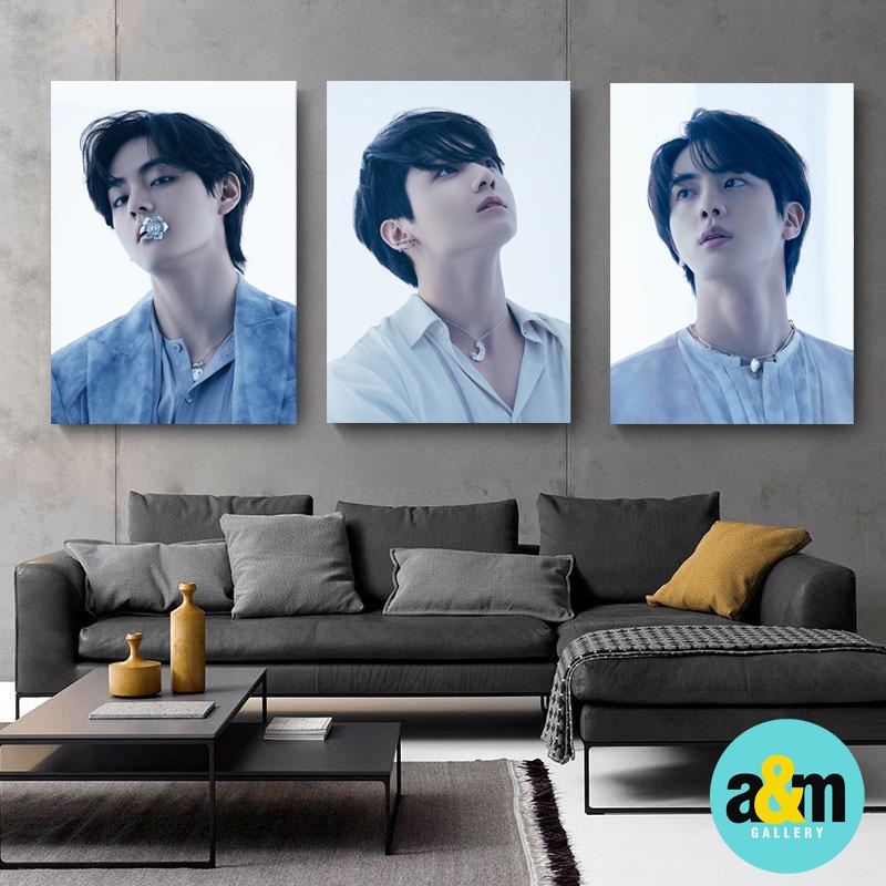 HIASAN DINDING KAYU Bts Wooden Poster DOOR VERSION JIMIN V RM JHOPE