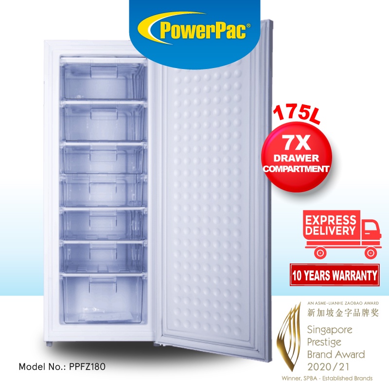 PowerPac Chest Freezer, Upright freezer, Freestanding Freezer 175L