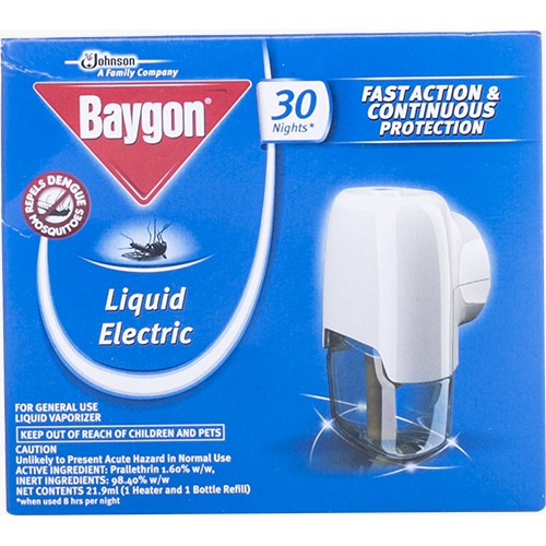 BAYGON Liquid Electric NEW Look 30 Nights Anti Dengue Mosquito Killer