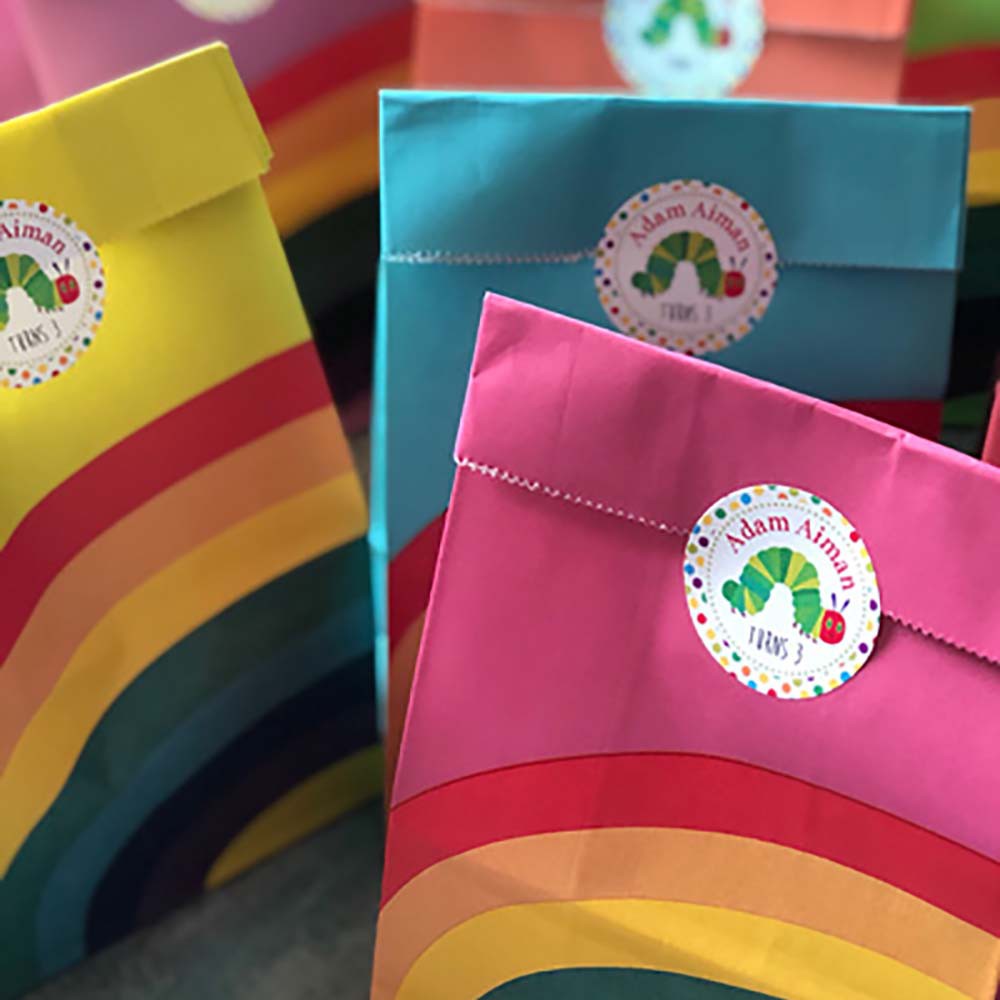 Personalised Goodie Bag / Party Favour Stickers (Famous Characters