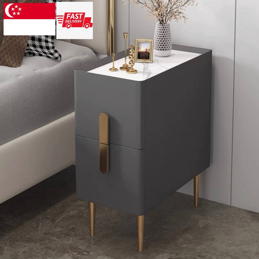 SG Ashley bedside table modern light luxury style solid wood Italian