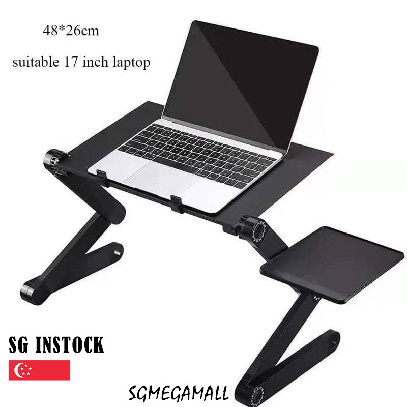 [SGMEGAMALL] Adjustable Vented Portable Laptop Table Laptop Computer Desk Portable Stand