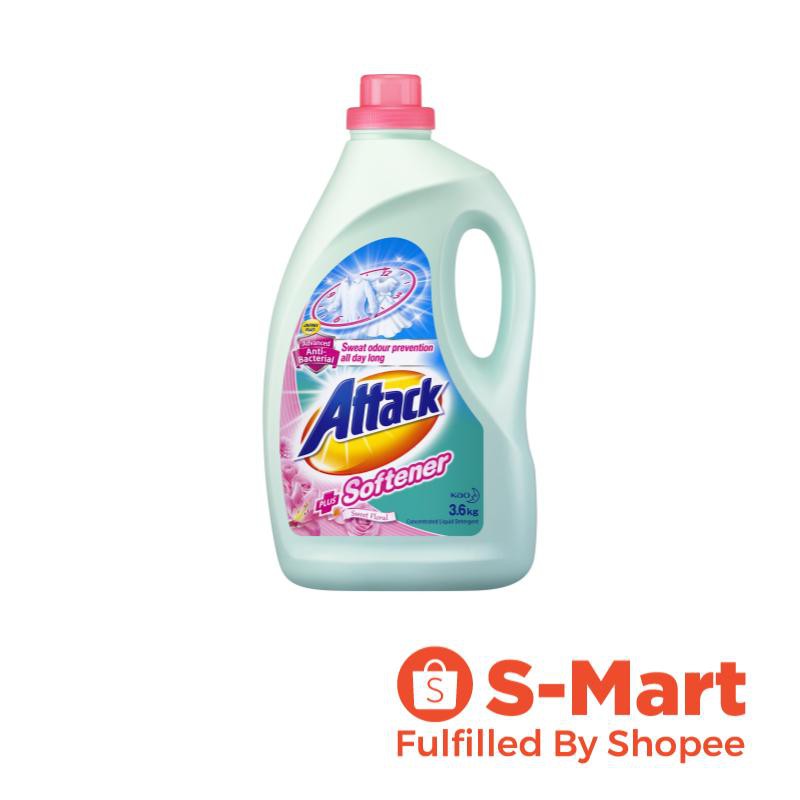 Attack Plus Softener Liquid Laundry Detergent 3.6KG Shopee Singapore