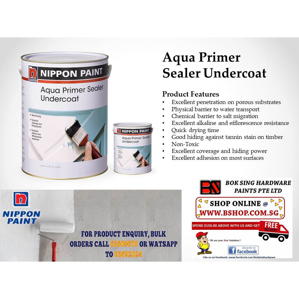 NIPPON AQUA PRIMER SEALER UNDERCOAT 1LIT OR 5LIT Shopee Singapore