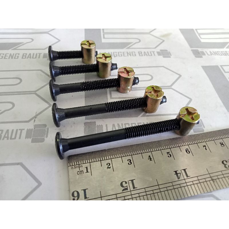 Jcbc M6 Bolt Package + Bolster Nuts / Hammer Knockdown Bolts