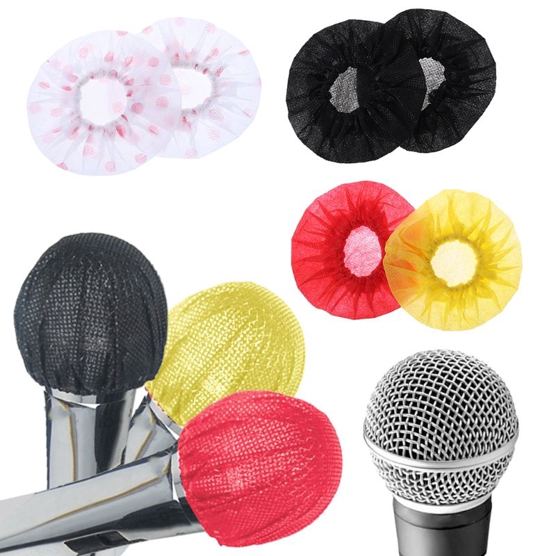 10Pairs/50Pairs Disposable Nonwoven Microphone Cover Removal Windscreen