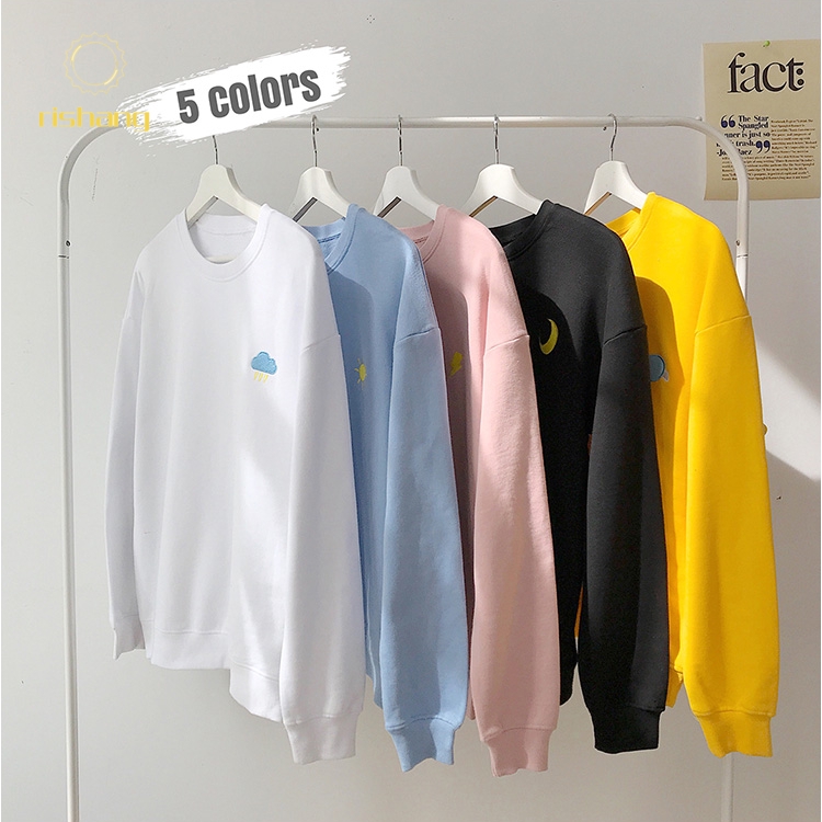 Men Pullover Sweatshirt Korean Fashion Oversized Sweater