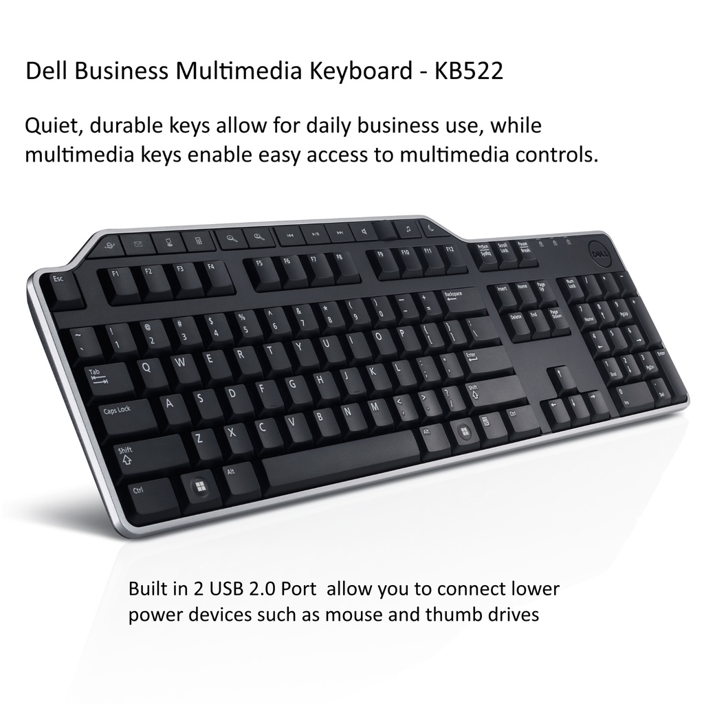 Dell Business USB Multimedia Keyboard KB522 (US English) Shopee