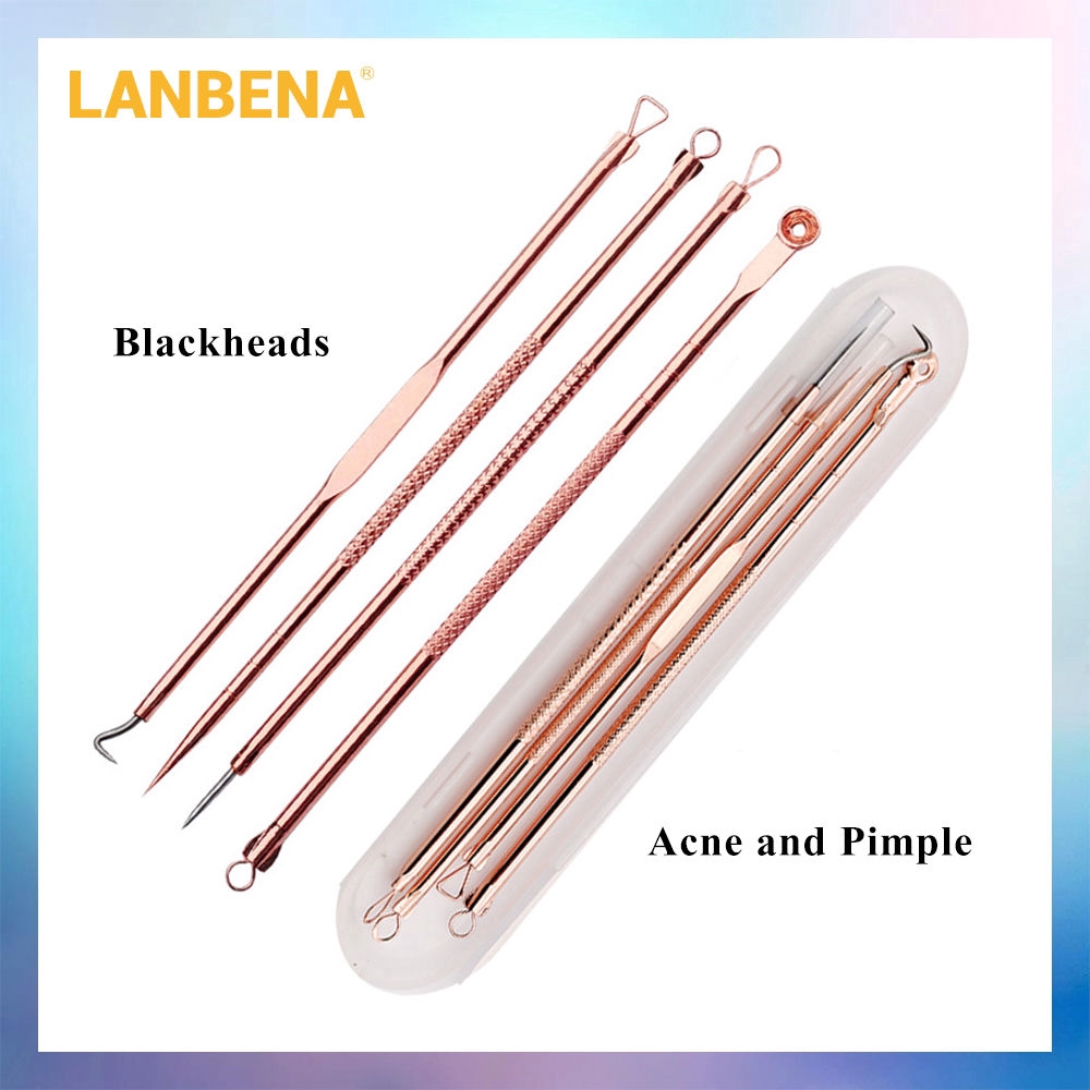 XRHealth💖4PCS Rose Gold Acne Removal Needle Pimple Needle Blackhead