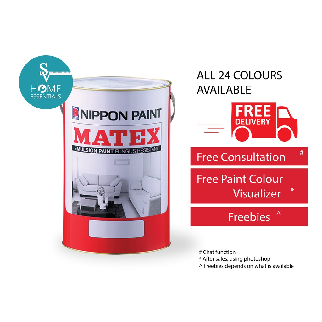 Nippon Matex Paint 7L (24 Colours) Shopee Singapore