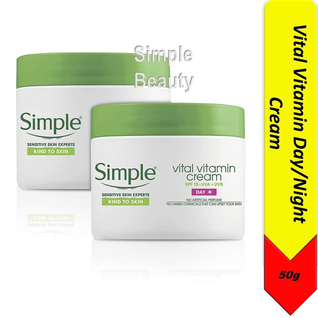 Simple VItal Vitamin Day/NIght Cream 50ML Shopee Singapore