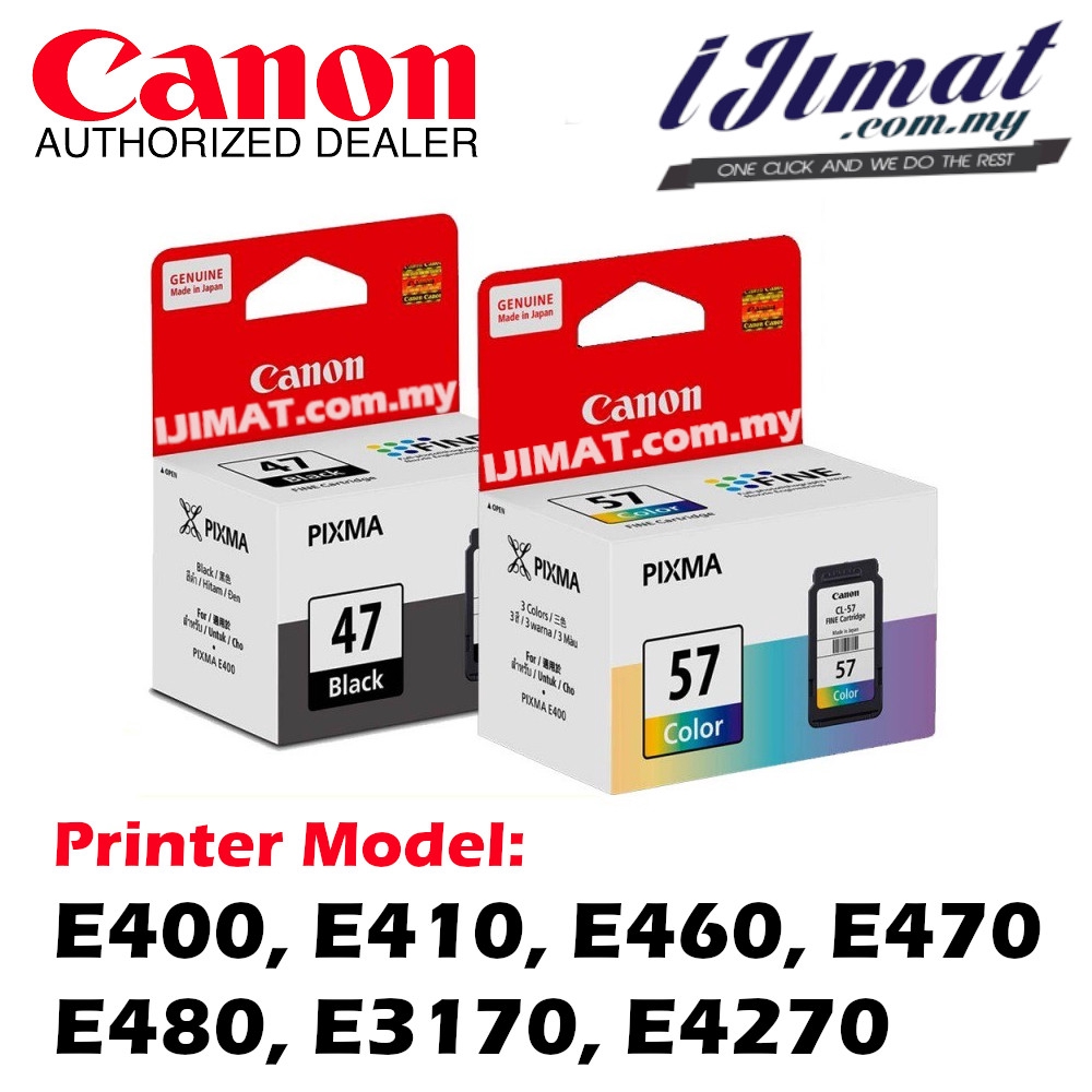 Malaysia] Canon PG47 PG47 BLACK CL57 CL57 CL57s Ink Cartridge