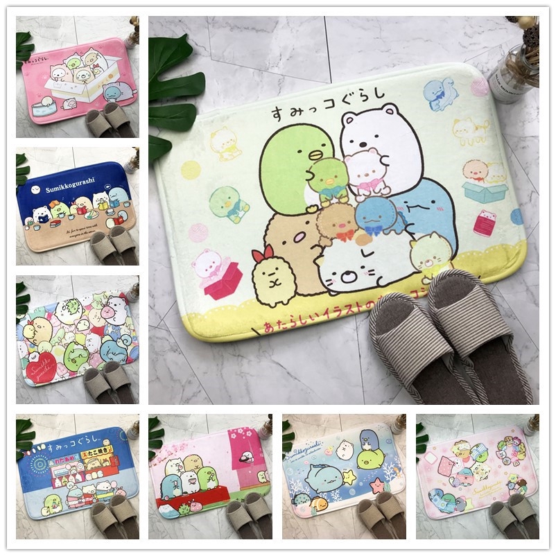 sumikko gurashi Printed Floor Mats Antislip Rugs Anime Luffy Carpets