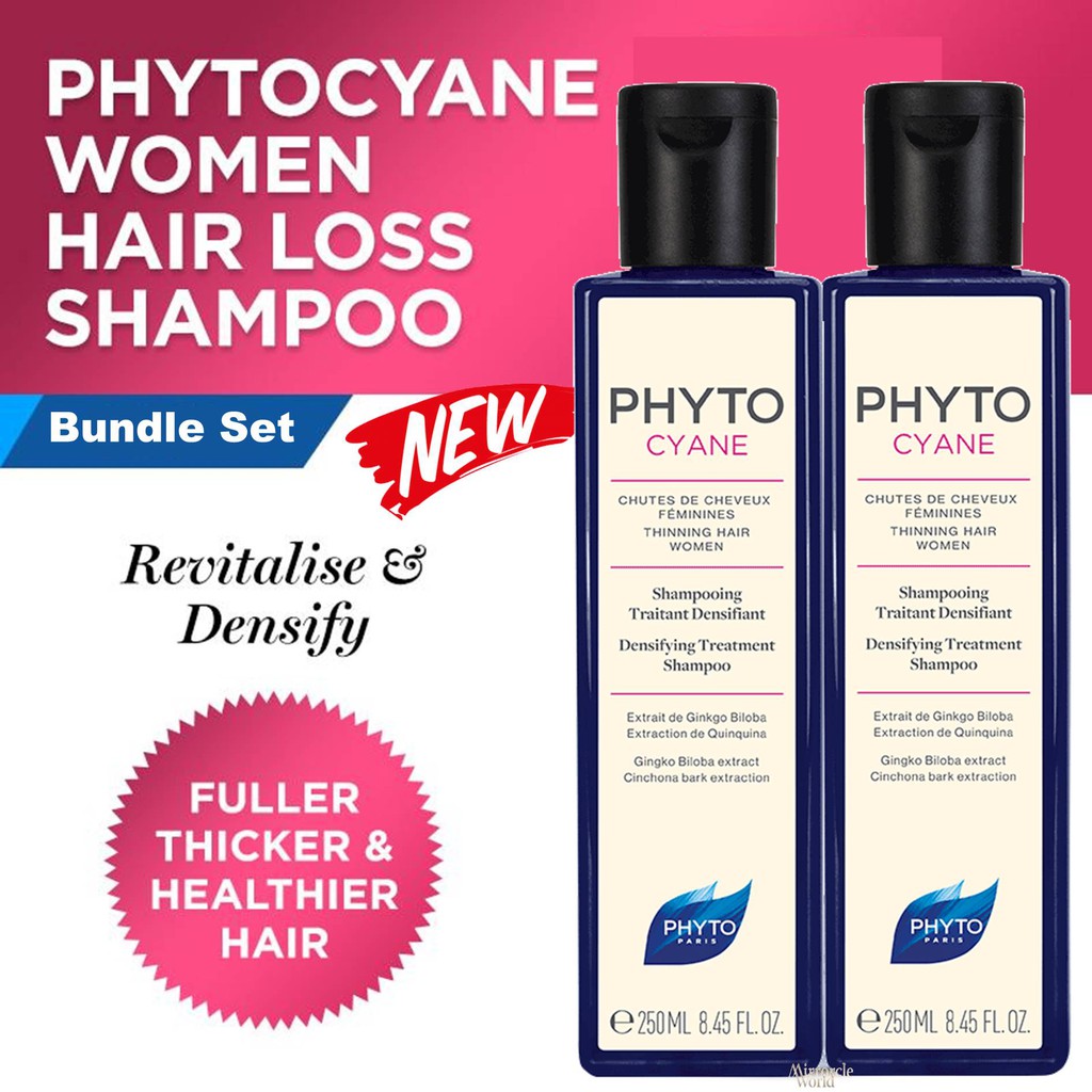 Phyto Phytocyane HairThinning Revitalizing Shampoo 250ml. Bundle set
