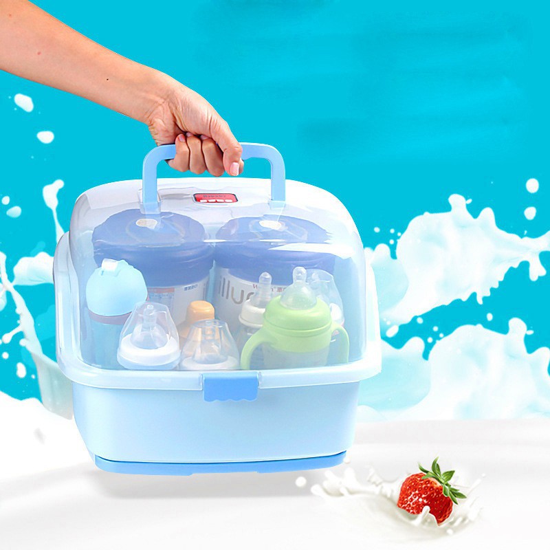 Baby Milk Bottle Storage Box Container Clamshell Organizer Cups Bowls