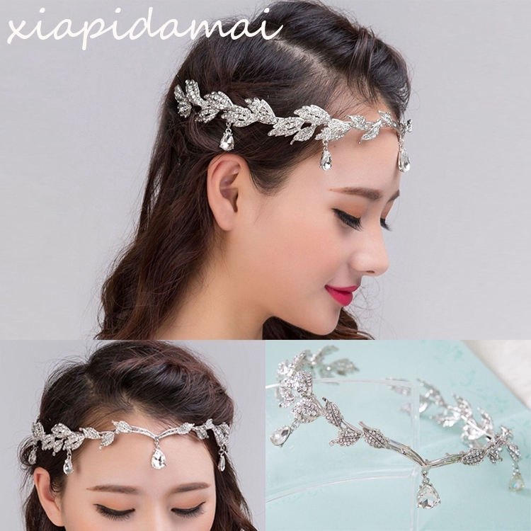 Korean bride's forehead eyebrow heart and water diamond wedding Fashion