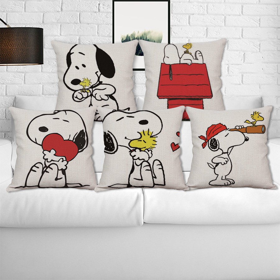 Snoopy Pattern Pillow Case Home Decoration Pillowcase Cushion Cover