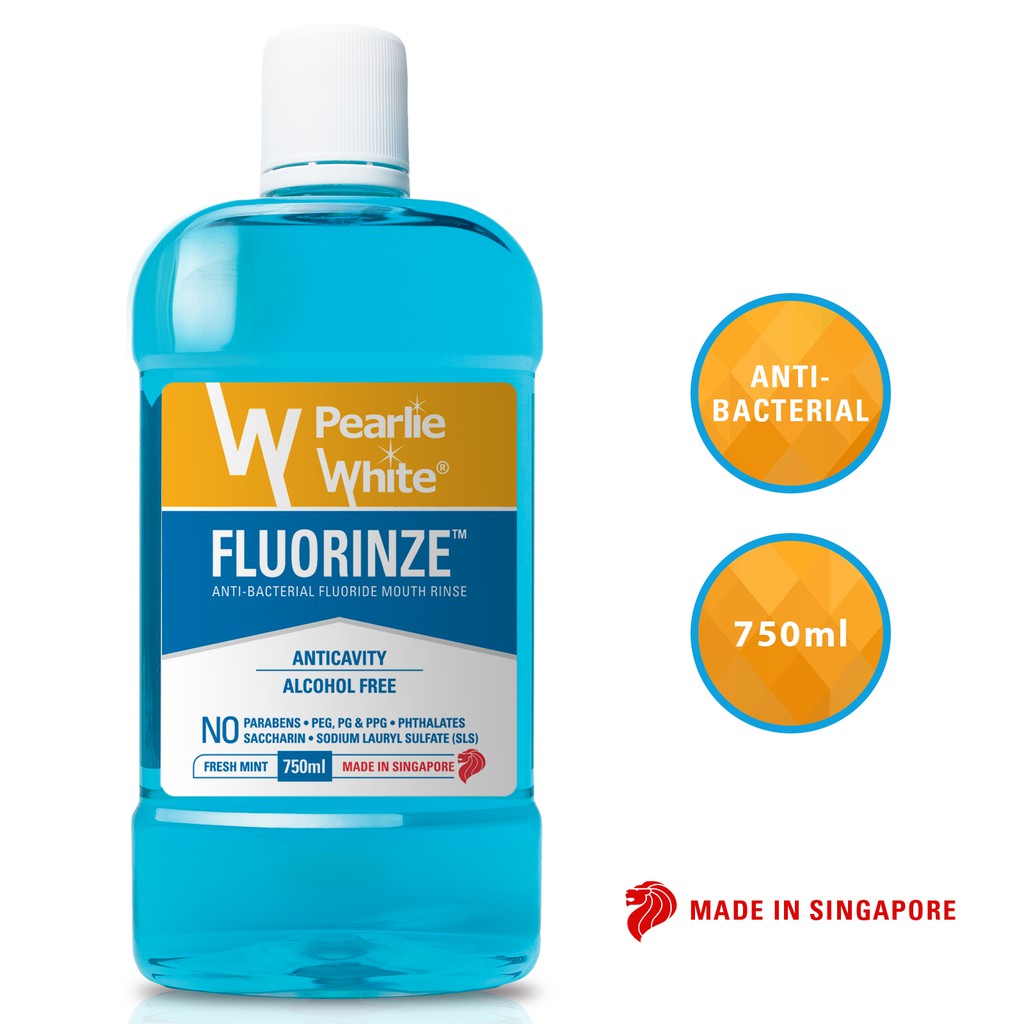 Pearlie White Fluorinze Antibacterial Fluoride Mouth Rinse 750ml