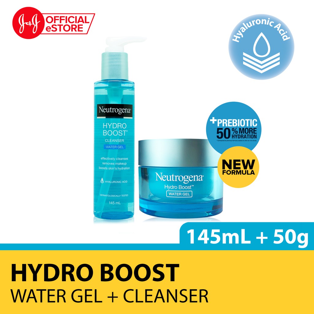 Neutrogena Hydro Boost Water Gel + Water Gel Cleanser 145ml Shopee