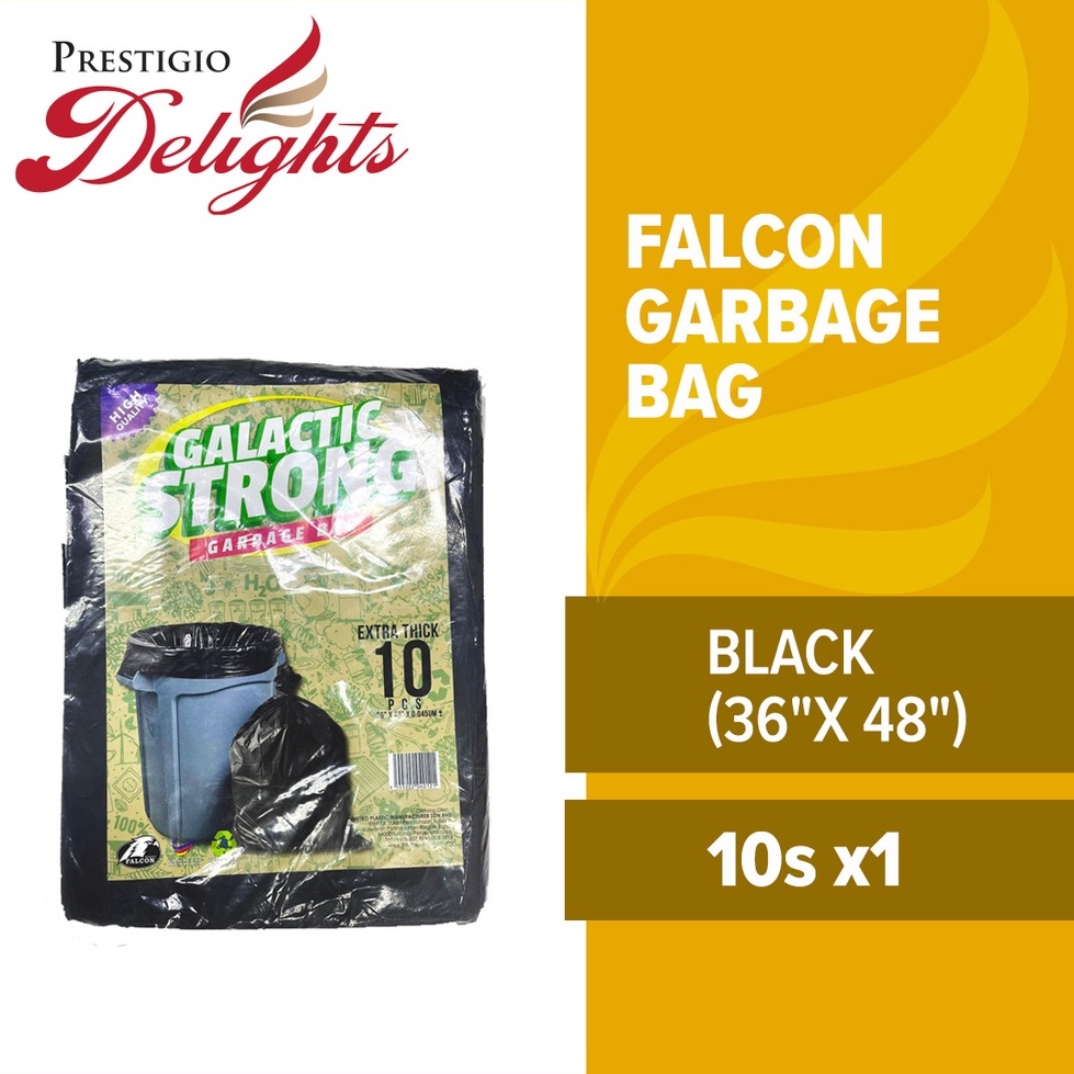 Falcon Black Garbage Bag 10 Pieces (36" x 48") Shopee Singapore