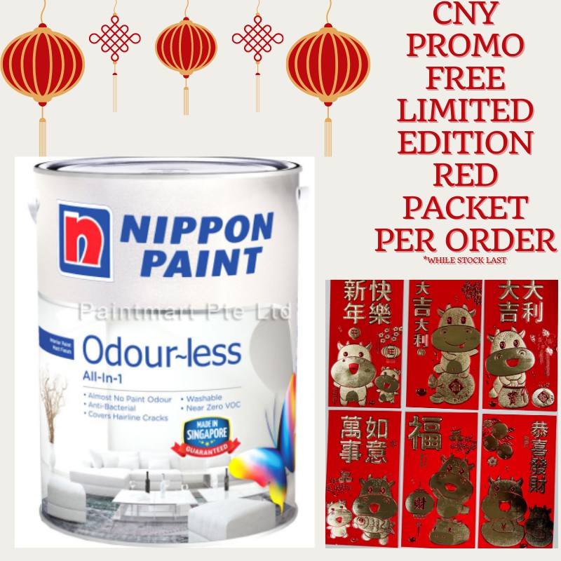 (All Colours Available!) Nippon Odourless Allin1 Premium Emulsion