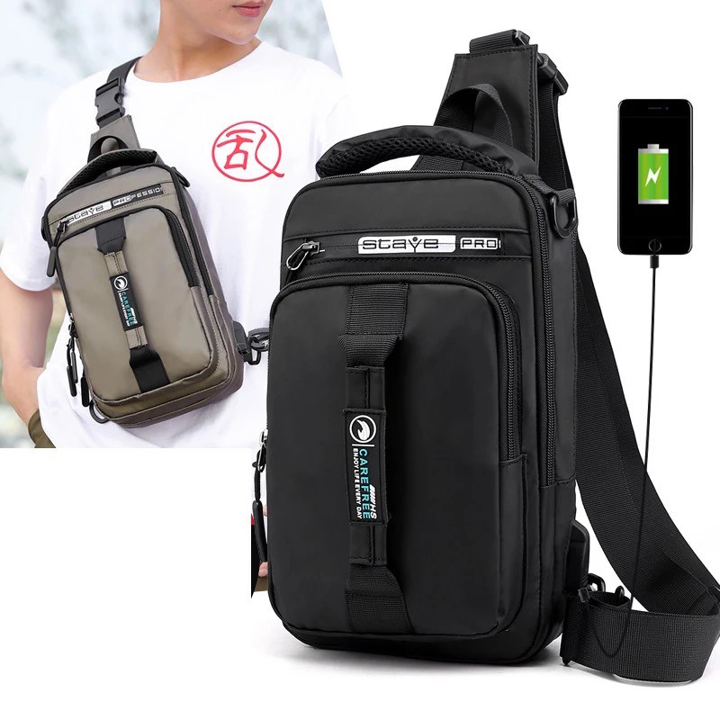 multifunctional chest sling bag for UNISEX men large capacity shoulder