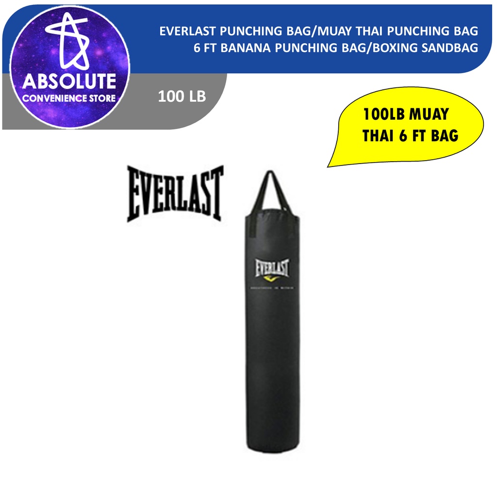 Everlast Punching bag/Muay Thai Punching Bag/ 6 Ft Banana punching bag
