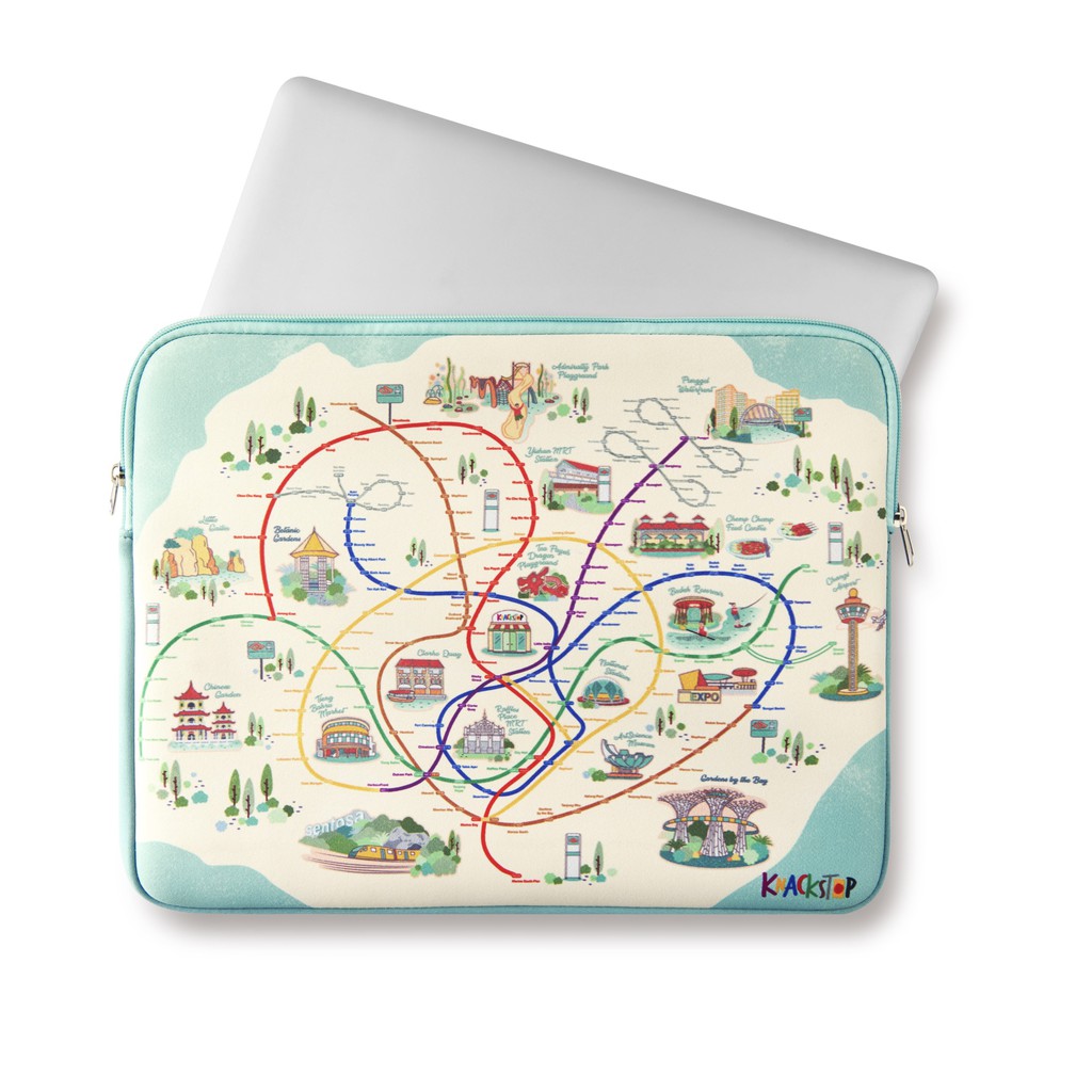 SG MRT Map Laptop Sleeve Shopee Singapore