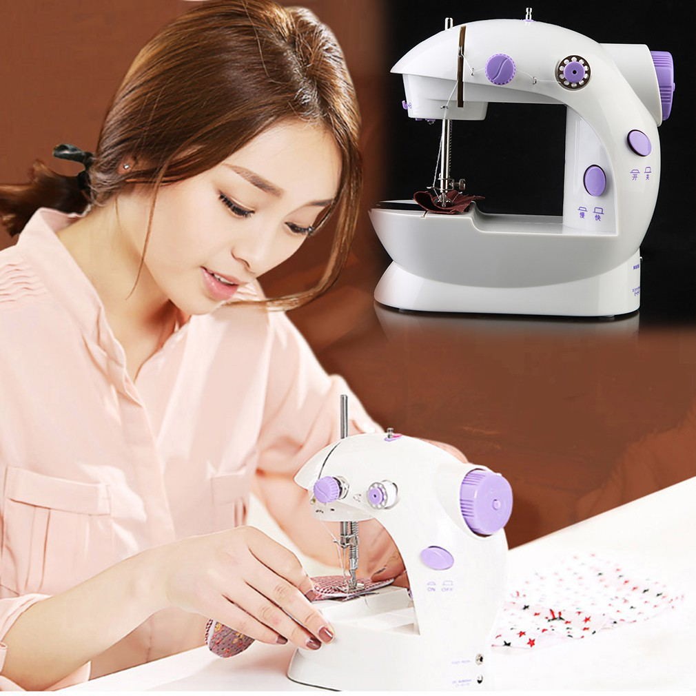 【Promotion】Mini Handheld Portable Electrec Sewing Machine Dual Speed Adjustment with Light