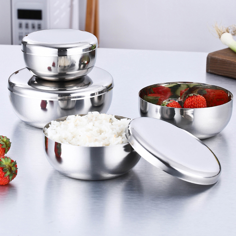 Korean Stainless Steel Rice Bowl Dish Korea Warm Bowl Traditional Bowl With Lid Shopee Singapore