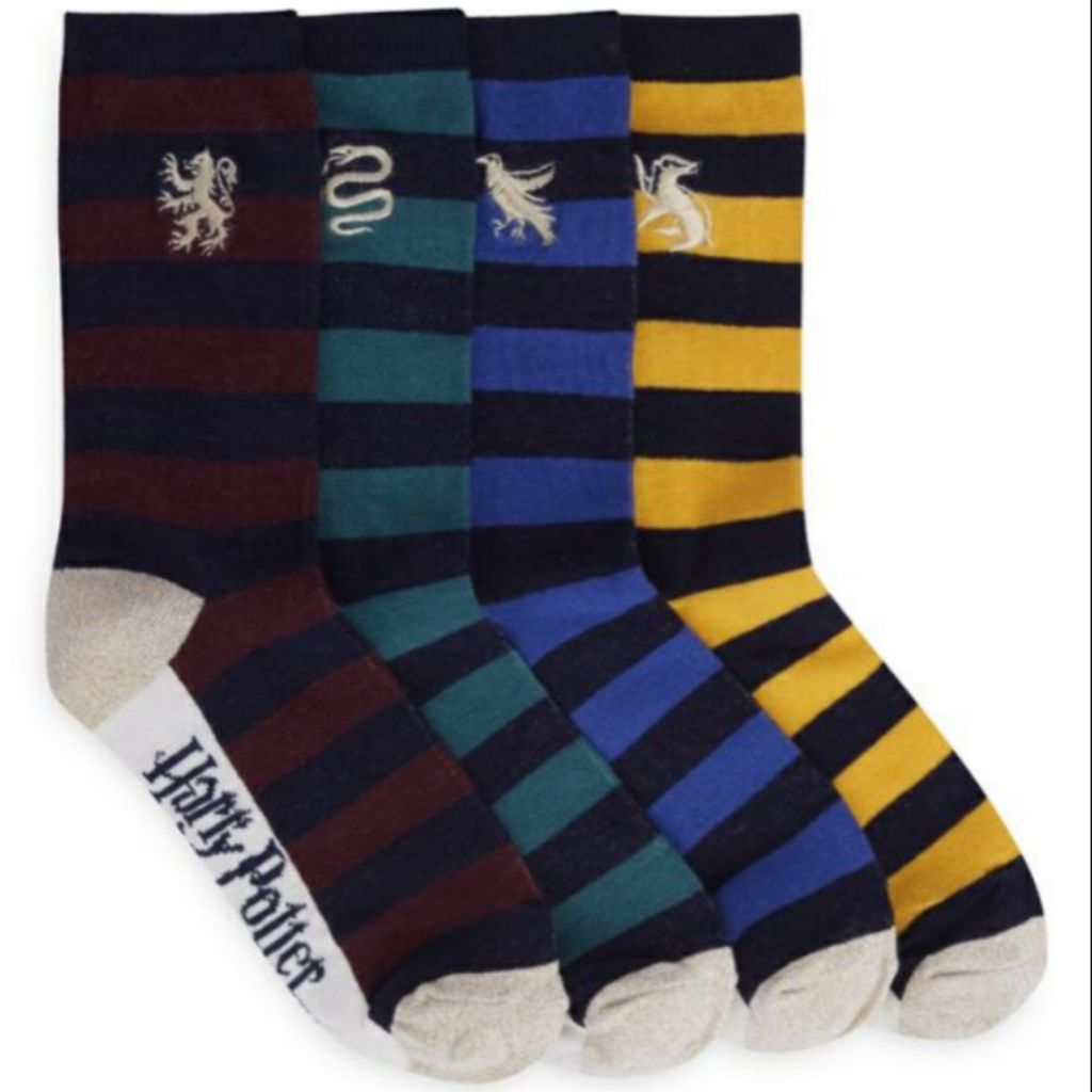 Harry Potter Ladies Slipper Socks Girls Footlets Hogwarts Blue