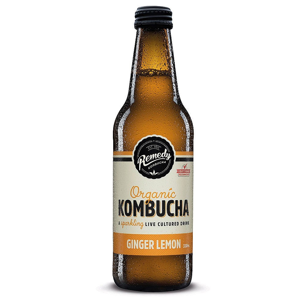 Remedy Organic Kombucha Ginger & Lemon, 330 ml WSHT [Australia