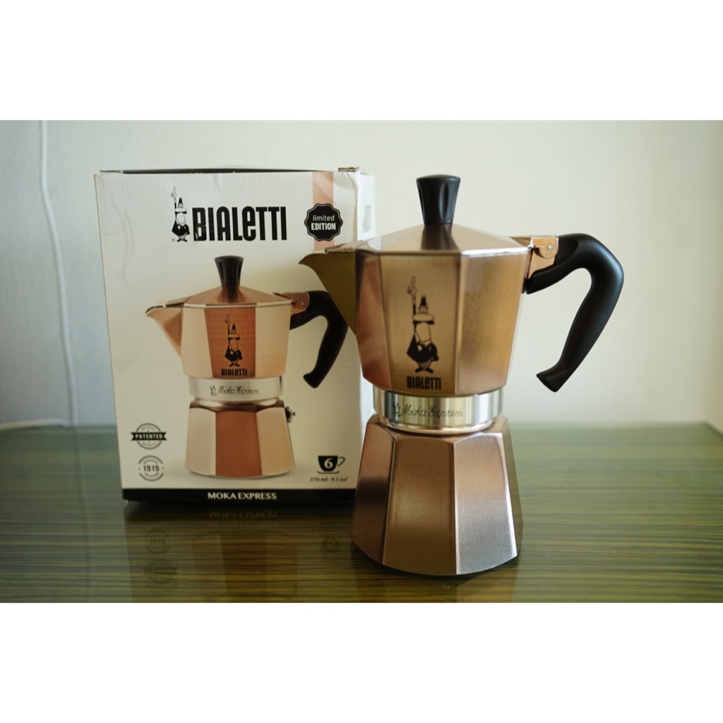 Bialetti Moka Express Rose Gold 6 cups Shopee Singapore