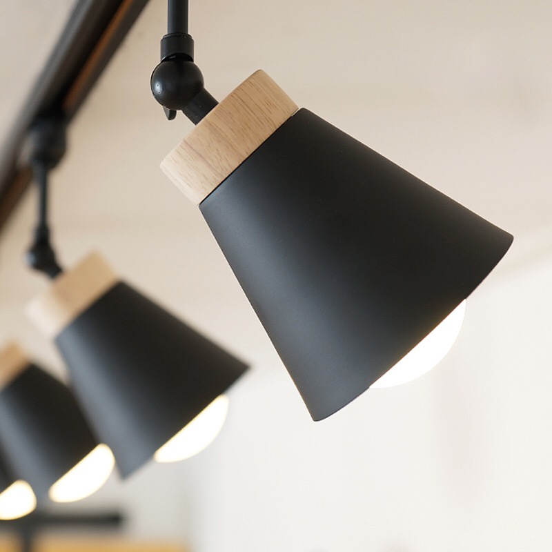 Ready Stock Nordic Track Light Modern Log Aluminum Material Black LED Bedroom Study Entrance