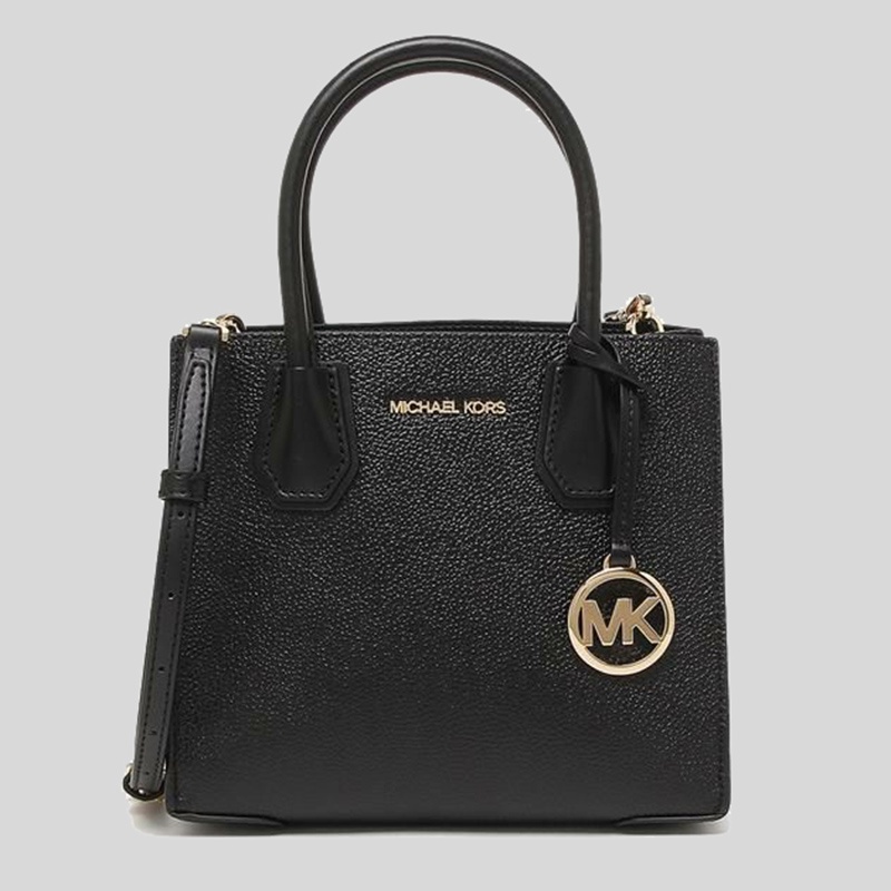 Michael Kors Mercer Medium Pebbled Leather Crossbody Bag 35S1GM9M2L Black Shopee Singapore