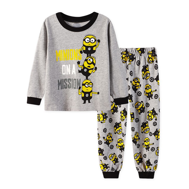 Despicable Me Minion Baby Boys Girls Pajamas Toddler Kids Pyjamas Gray