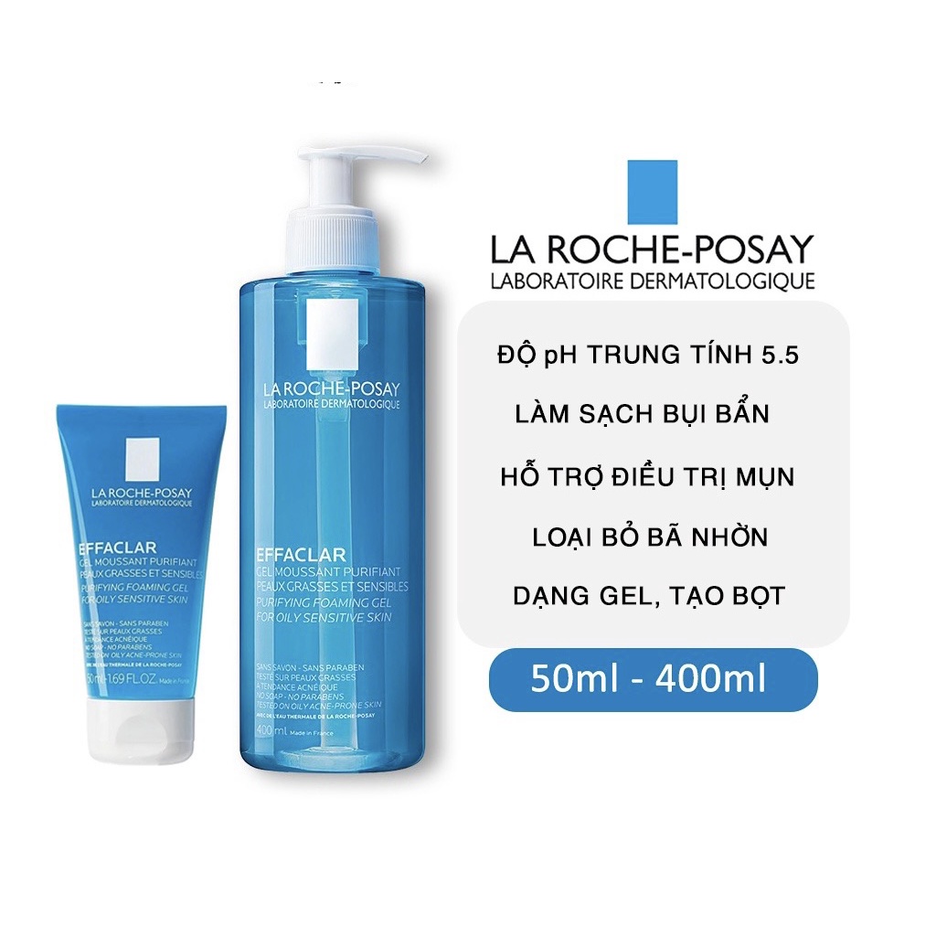 La Roche Posay Facial Cleanser For Oily Skin Effaclar Purifying Foaming