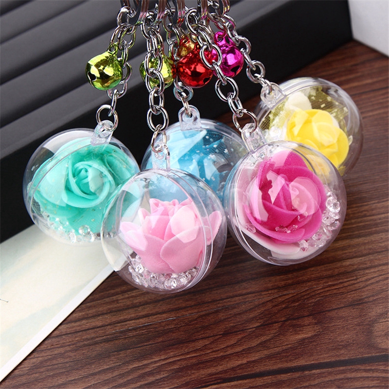 TIK TOK Rose Metal Bell Keychain Rose Flower Key Pendant Shopee Singapore
