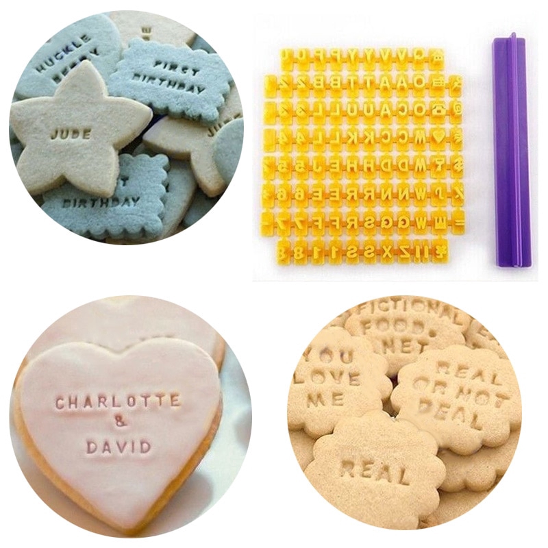 DIY Alphabet Cake Mould Letter Impress Biscuit Cookie Embosser Fondant