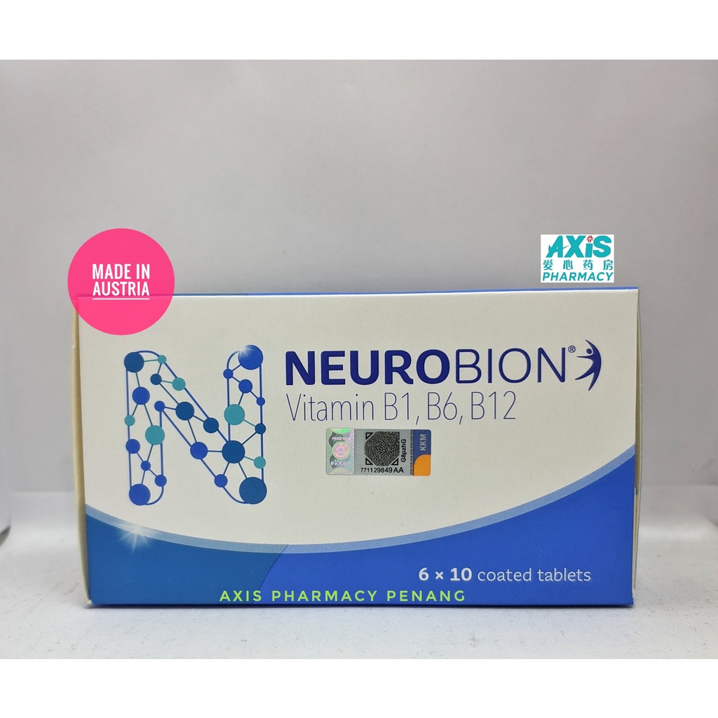 Two(2) Boxes Neurobion Vitamin B1, B6, B12 Tablets 60s (EXP03/2023