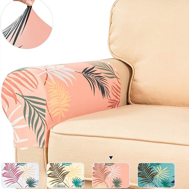 1 Pair Household Printing Elastic Sofa Cushion Cover Armrest Two Piece