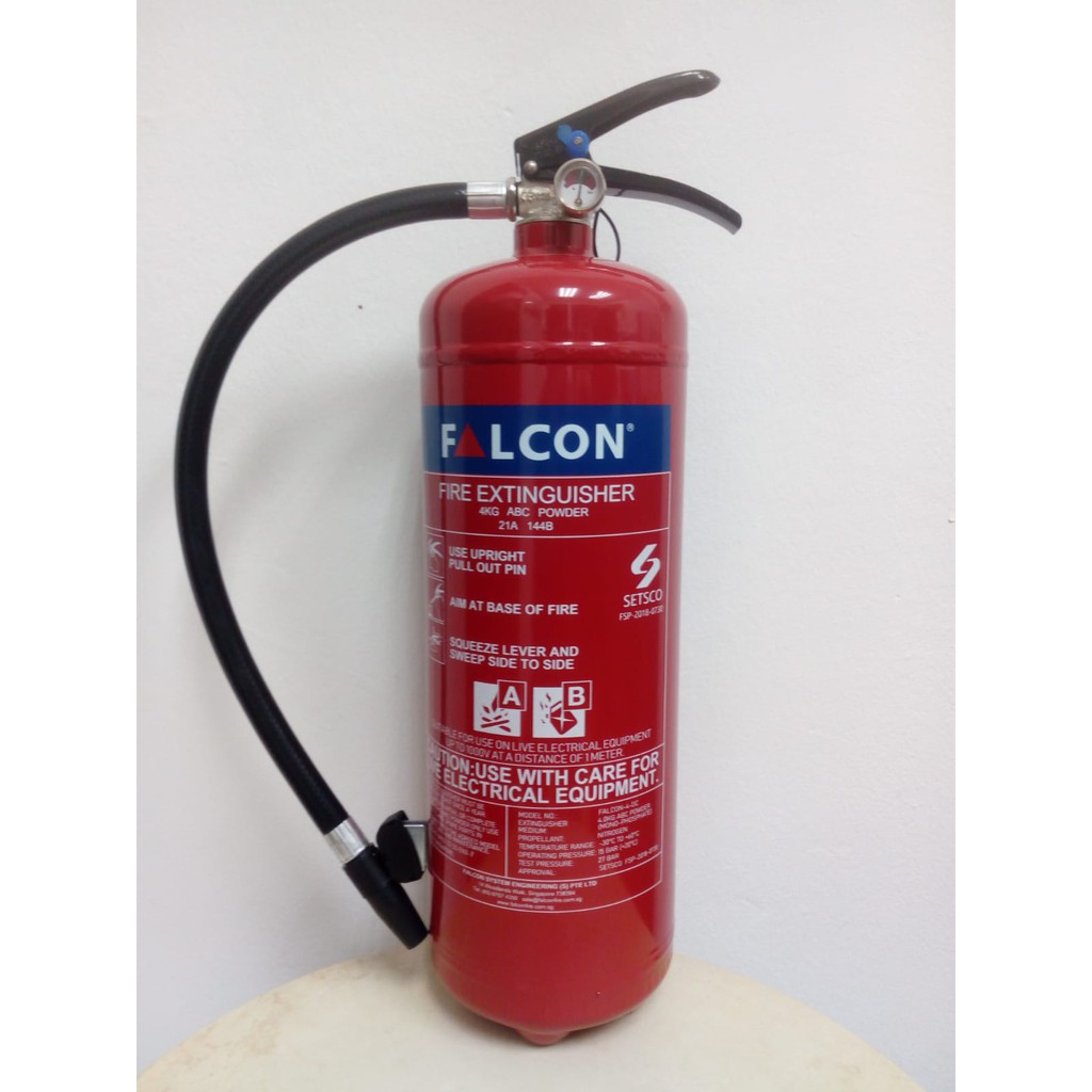 Falcon 4KG Fire Extinguisher (1 Year Warranty) Shopee Singapore