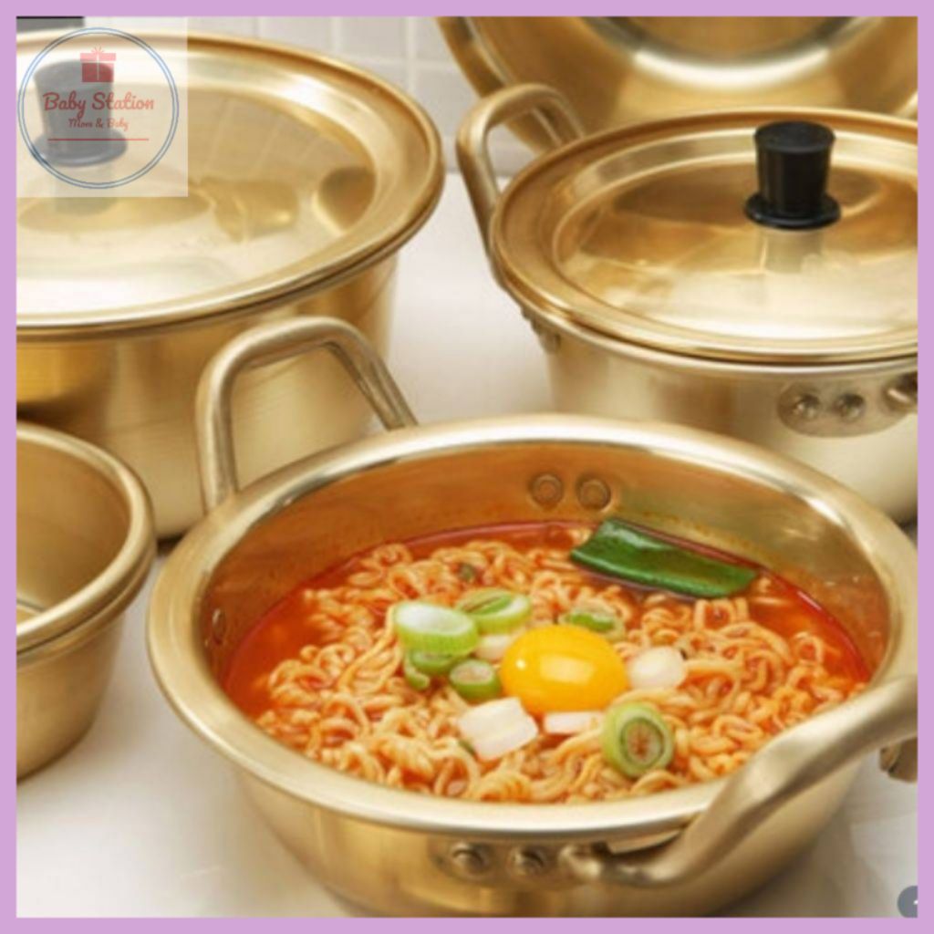 Made in Korea Nickelsilver pot Korean pot Ramen pot Stew pot (1 set