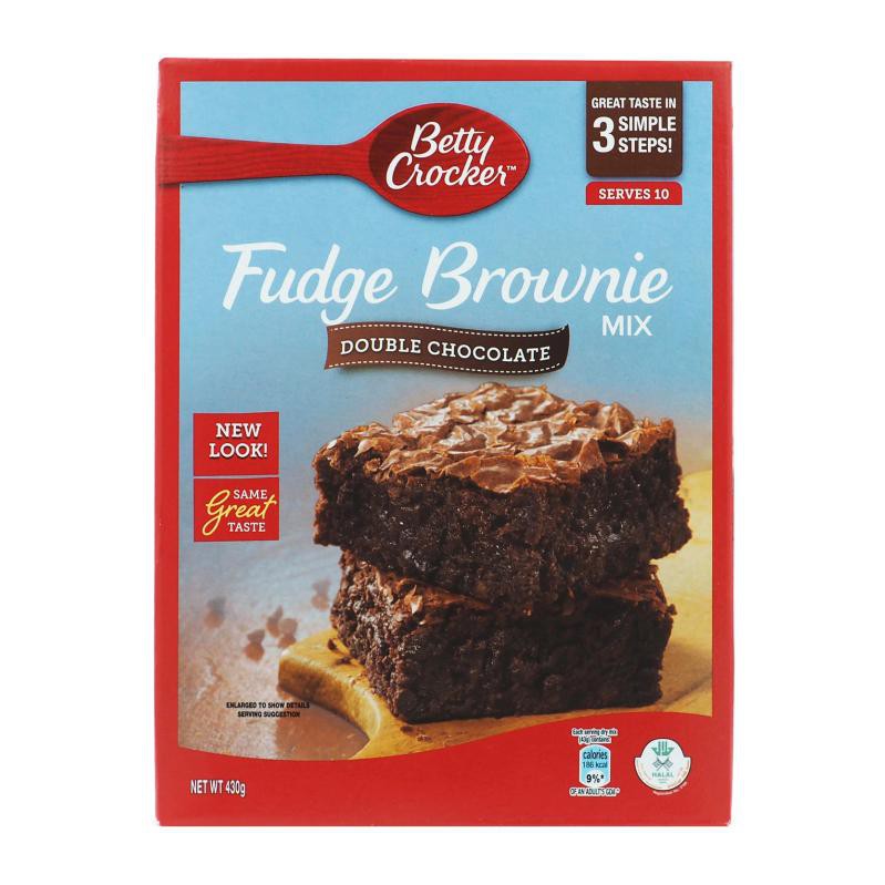 Betty Crocker Fudge Brownie Mix Double Choc 430G Shopee Singapore