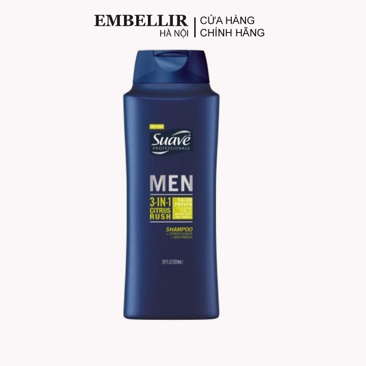 Suave 3 IN 1 PROFESSIONALS MEN Shampoo 828ML Shopee Singapore